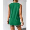 Zeagoo Womens Summer Tank Tops Sleeveless Loose Fit Tunic Blouses Dressy Casual Pleated Front Scoop Neck Boho Shirts(Green)