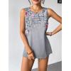 Zeagoo Womens Summer Tank Tops Sleeveless Loose Fit Tunic Blouses Dressy Casual Pleated Front Scoop Neck Boho Shirts(Hf36)