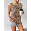 Zeagoo Womens Summer Tank Tops Sleeveless Loose Fit Tunic Blouses Dressy Casual Pleated Front Scoop Neck Boho Shirts(Mz721)