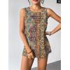 Zeagoo Womens Summer Tank Tops Sleeveless Loose Fit Tunic Blouses Dressy Casual Pleated Front Scoop Neck Boho Shirts(Mz721)
