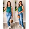 Zeagoo Womens Summer Tank Tops Sleeveless Loose Fit Tunic Blouses Dressy Casual Pleated Front Scoop Neck Boho Shirts(Peacock Blue)