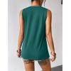 Zeagoo Womens Summer Tank Tops Sleeveless Loose Fit Tunic Blouses Dressy Casual Pleated Front Scoop Neck Boho Shirts(Peacock Blue)