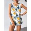 Zeagoo Womens Summer Tank Tops Sleeveless Loose Fit Tunic Blouses Dressy Casual Pleated Front Scoop Neck Boho Shirts(Tie Dye Flower)