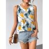Zeagoo Womens Summer Tank Tops Sleeveless Loose Fit Tunic Blouses Dressy Casual Pleated Front Scoop Neck Boho Shirts(Tie Dye Flower)