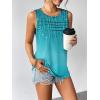 Zeagoo Womens Summer Tank Tops Sleeveless Loose Fit Tunic Blouses Dressy Casual Pleated Front Scoop Neck Boho Shirts(Xh363)