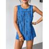 Zeagoo Womens Summer Tank Tops Sleeveless Loose Fit Tunic Blouses Dressy Casual Pleated Front Scoop Neck Boho Shirts(Zr459)