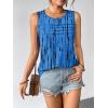 Zeagoo Womens Summer Tank Tops Sleeveless Loose Fit Tunic Blouses Dressy Casual Pleated Front Scoop Neck Boho Shirts(Zr459)