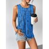 Zeagoo Womens Summer Tank Tops Sleeveless Loose Fit Tunic Blouses Dressy Casual Pleated Front Scoop Neck Boho Shirts(Zr459)