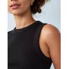 Zeagoo Womens Tank Top Racerback Crowl Neck Casual Basic Ribbed Knit Fitted Sleeveless Shirts S-XXL(All Black&all White)