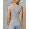 Zeagoo Womens Tank Top Racerback Crowl Neck Casual Basic Ribbed Knit Fitted Sleeveless Shirts S-XXL(Pure Gray)