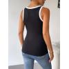 Zeagoo Womens Tank Top Racerback Crowl Neck Casual Basic Ribbed Knit Fitted Sleeveless Shirts S-XXL(Red&white Black)
