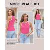 Zeagoo Womens Tank Top Racerback Crowl Neck Casual Basic Ribbed Knit Fitted Sleeveless Shirts S-XXL(Rose Red)
