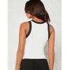 Zeagoo Womens Tank Top Racerback Crowl Neck Casual Basic Ribbed Knit Fitted Sleeveless Shirts S-XXL(White)