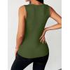 Zeagoo Womens Tank Tops 2026 Scoop Neck Ribbed Sleeveless Top Casual Basic Slim Fitted Knit Cami Tee Shirts(Army Green)