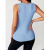 Zeagoo Womens Tank Tops 2026 Scoop Neck Ribbed Sleeveless Top Casual Basic Slim Fitted Knit Cami Tee Shirts(Blue)
