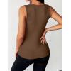 Zeagoo Womens Tank Tops 2026 Scoop Neck Ribbed Sleeveless Top Casual Basic Slim Fitted Knit Cami Tee Shirts(Brown)