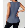 Zeagoo Womens Tank Tops 2026 Scoop Neck Ribbed Sleeveless Top Casual Basic Slim Fitted Knit Cami Tee Shirts(Dark Blue)