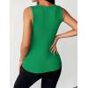 Zeagoo Womens Tank Tops 2026 Scoop Neck Ribbed Sleeveless Top Casual Basic Slim Fitted Knit Cami Tee Shirts(Green)