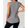 Zeagoo Womens Tank Tops 2026 Scoop Neck Ribbed Sleeveless Top Casual Basic Slim Fitted Knit Cami Tee Shirts(Grey)