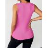 Zeagoo Womens Tank Tops 2026 Scoop Neck Ribbed Sleeveless Top Casual Basic Slim Fitted Knit Cami Tee Shirts(Hot Pink)