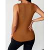 Zeagoo Womens Tank Tops 2026 Scoop Neck Ribbed Sleeveless Top Casual Basic Slim Fitted Knit Cami Tee Shirts(Light Brown)