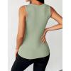 Zeagoo Womens Tank Tops 2026 Scoop Neck Ribbed Sleeveless Top Casual Basic Slim Fitted Knit Cami Tee Shirts(Light Green)