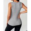 Zeagoo Womens Tank Tops 2026 Scoop Neck Ribbed Sleeveless Top Casual Basic Slim Fitted Knit Cami Tee Shirts(Light Grey)