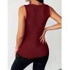 Zeagoo Womens Tank Tops 2026 Scoop Neck Ribbed Sleeveless Top Casual Basic Slim Fitted Knit Cami Tee Shirts(Wine Red)