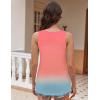 Zeagoo Womens Tank Tops Flowy Loose Fit Scoop Neck Casual Summer Tops Curvy Hem(Rainbow-jb218)