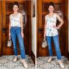 Zeagoo Womens Tank Tops Flowy Loose Fit Scoop Neck Casual Summer Tops Curvy Hem(White Floral)