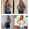 Zeagoo Womens Tank Tops Flowy Loose Fit Scoop Neck Casual Summer Tops Curvy Hem(Wine)