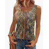 Zeagoo Womens Tank Tops Sleeveless Pleated Crew Neck Summer Tunic Tops Dressy Loose Fit Business Casual Blouses 2026(Mz721)