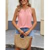 Zeagoo Womens Tank Tops Sleeveless Spaghetti Strap Halter Top Flowy Summer Beach Outfits 2026(Coral)