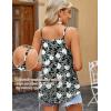 Zeagoo Womens Tank Tops Sleeveless Spaghetti Strap Halter Top Flowy Summer Beach Outfits 2026(F-black Flower)