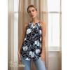 Zeagoo Womens Tank Tops Sleeveless Spaghetti Strap Halter Top Flowy Summer Beach Outfits 2026(F-black Flower)