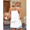 Zeagoo Womens Tank Tops Sleeveless Spaghetti Strap Halter Top Flowy Summer Beach Outfits 2026(White)