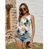 Zeagoo Womens Tank Tops Summer Ruched Top V Neck Sleeveless Drawstring Side Casual Trendy Shirts 2026(F-tie Dye Flower)