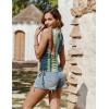 Zeagoo Womens Tank Tops Summer Ruched Top V Neck Sleeveless Drawstring Side Casual Trendy Shirts 2026(Pattern Cx289)