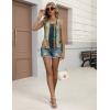 Zeagoo Womens Tank Tops Summer Ruched Top V Neck Sleeveless Drawstring Side Casual Trendy Shirts 2026(Pattern Cx289)