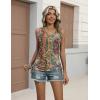 Zeagoo Womens Tank Tops Summer Ruched Top V Neck Sleeveless Drawstring Side Casual Trendy Shirts 2026(Pattern Mz721)
