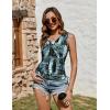 Zeagoo Womens Tank Tops Summer Ruched Top V Neck Sleeveless Drawstring Side Casual Trendy Shirts 2026(P-cadetblue)