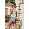 Zeagoo Womens Tank Tops Summer Ruched Top V Neck Sleeveless Drawstring Side Casual Trendy Shirts 2026(P-white Leaf)