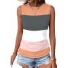 Orange Pink Grey White Stripe