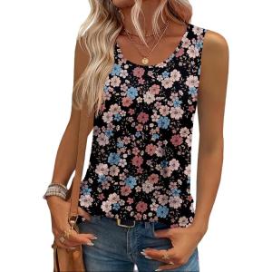 Zeagoo Womens Tank Tops Sleeveless Pleated Crew Neck Summer Tunic Tops Dressy Loose Fit Business Casual Blouses 2026(Sf245)