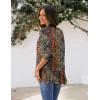 Zeagoo Women’s Open Front Cardigan 3/4 Sleeve Draped Ruffles Soft Knit Sweaters S-3XL(Multicolor 721)