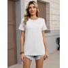Zeagoo Womens Tshirt Short Sleeve Summer Tops Crewneck Casual Basic Tee Shirts Spring Clothes Trendy Outfit(A White)