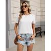 Zeagoo Womens Tshirt Short Sleeve Summer Tops Crewneck Casual Basic Tee Shirts Spring Clothes Trendy Outfit(A White)