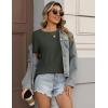 Zeagoo Womens Tshirt Short Sleeve Summer Tops Crewneck Casual Basic Tee Shirts Spring Clothes Trendy Outfit(Army Green)