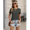 Zeagoo Womens Tshirt Short Sleeve Summer Tops Crewneck Casual Basic Tee Shirts Spring Clothes Trendy Outfit(Army Green)