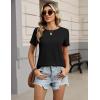 Zeagoo Womens Tshirt Short Sleeve Summer Tops Crewneck Casual Basic Tee Shirts Spring Clothes Trendy Outfit(Black)